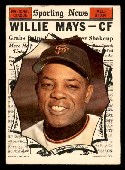 1961 Topps Baseball #579 Willie Mays A.S. Giants EX+/EX-MT 565645