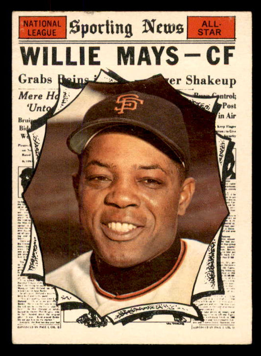 1961 Topps Baseball #579 Willie Mays A.S. Giants EX+/EX-MT 565645