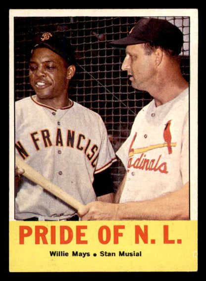 1963 Topps Baseball #138 Willie Mays Stan Musial EX-MT 565652