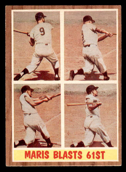 1962 Topps Baseball #313 Roger Maris IA Yankees EX-MT 565658
