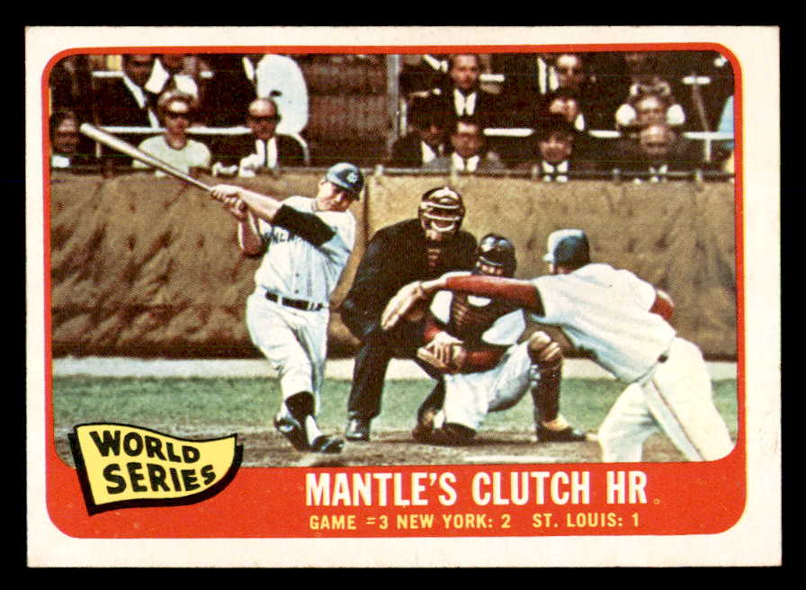 1965 Topps Baseball #134 World Series Game 3 Mickey Mantle EX-MT 565669