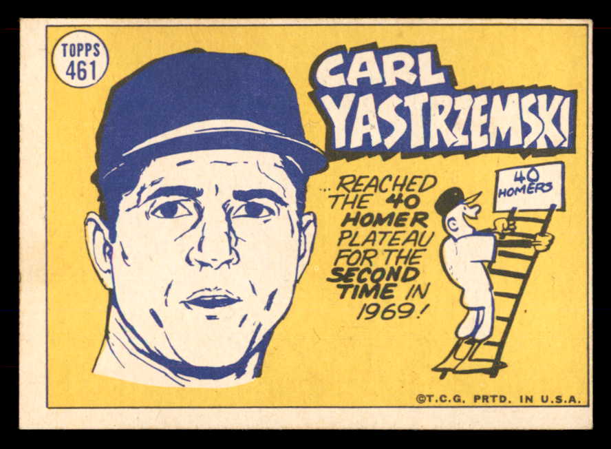 1970 Topps Baseball #461 Carl Yastrzemski A.S. Red Sox EX-MT 565670
