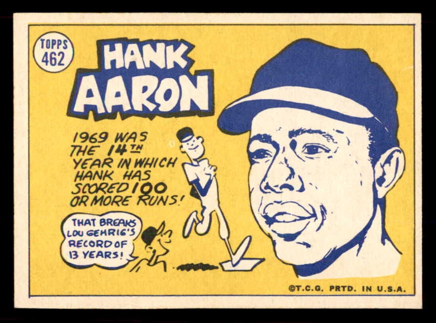 1970 Topps Baseball #462 Hank Aaron A.S. Braves EX-MT 565684