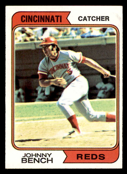 1974 Topps Baseball # 10 Johnny Bench Reds EX+/EX-MT 565698