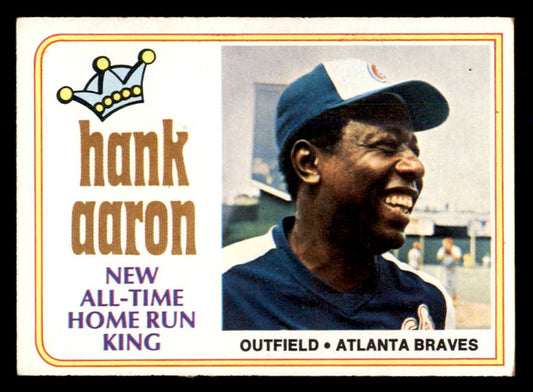 1974 Topps Baseball #  1 Hank Aaron Braves EX+/EX-MT 565699