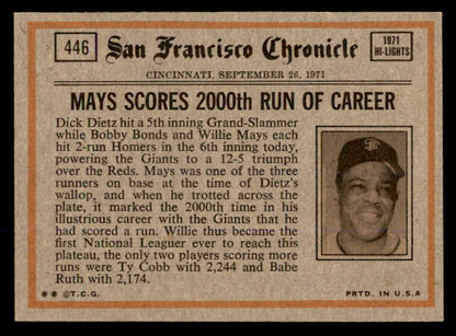 1972 Topps Baseball #446 Tom Seaver IA Mets EX-MT 565702