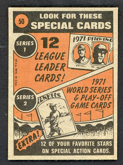 1972 Topps Baseball # 50 Willie Mays IA Giants EX-MT 565705