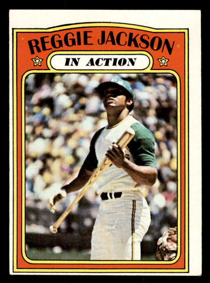 1972 Topps Baseball #436 Reggie Jackson IA A's EX-MT 565706