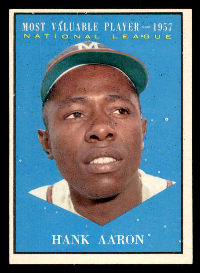 1961 Topps Baseball #484 Hank Aaron MVP Braves EX-MT 565707
