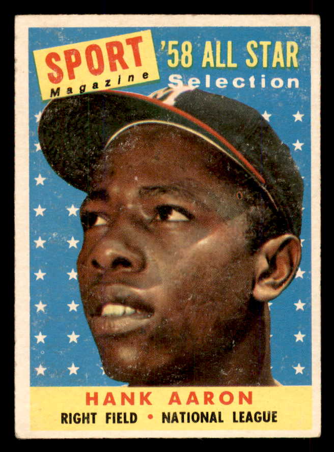 1958 Topps Baseball #488 Hank Aaron A.S. Braves VG-EX 565716
