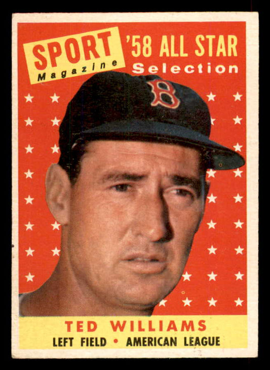 1958 Topps Baseball #485 Ted Williams A.S. Red Sox EX-MT 565720