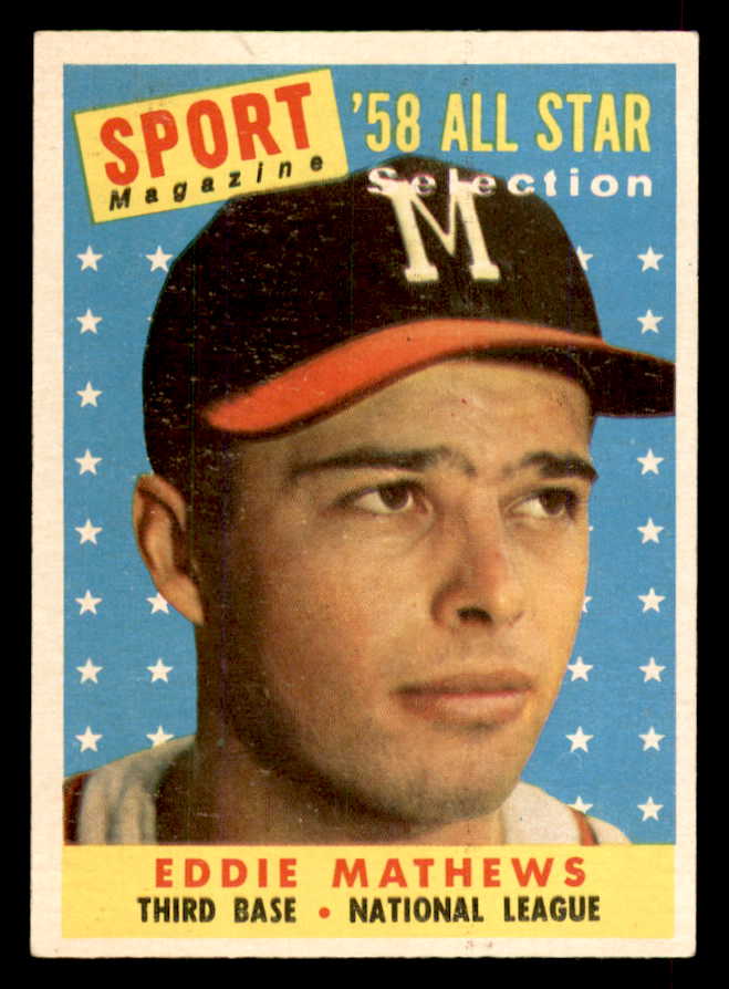1958 Topps Baseball #480 Eddie Mathews A.S. Braves EX-MT 565721