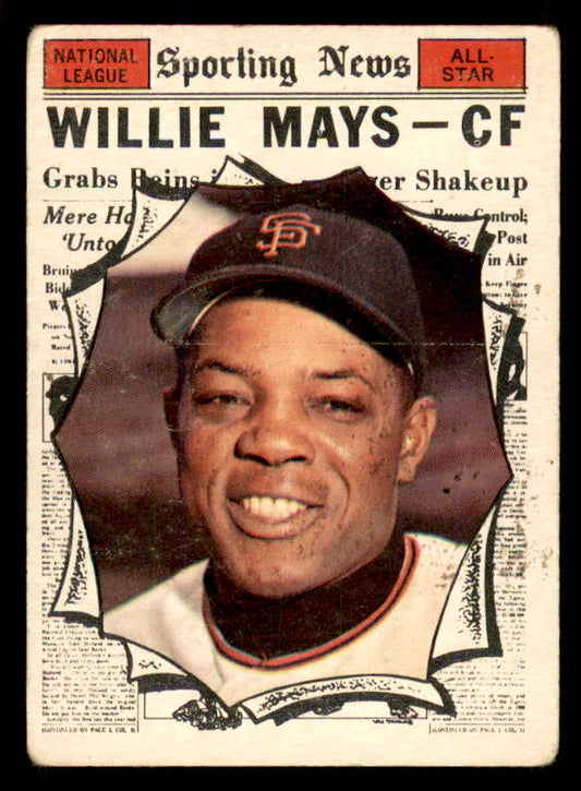 1961 Topps Baseball #579 Willie Mays A.S. Giants VG 565725