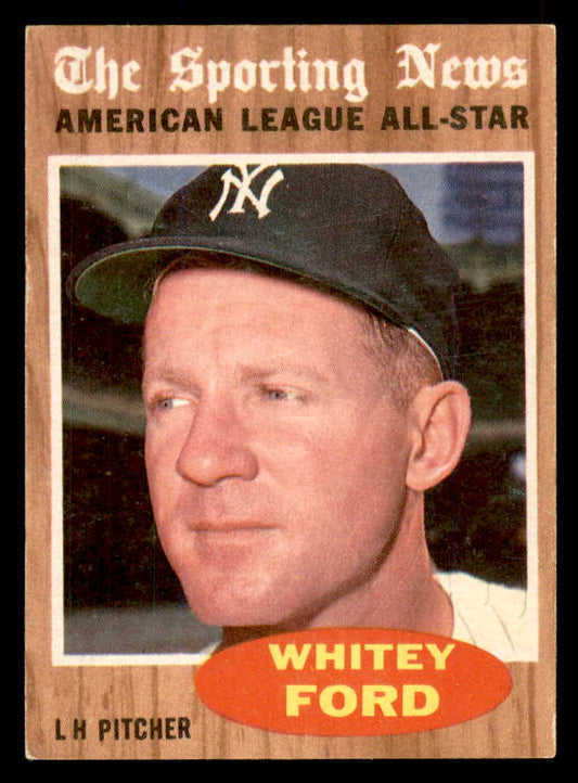 1962 Topps Baseball #475 Whitey Ford A.S. Yankees EX-MT 565731