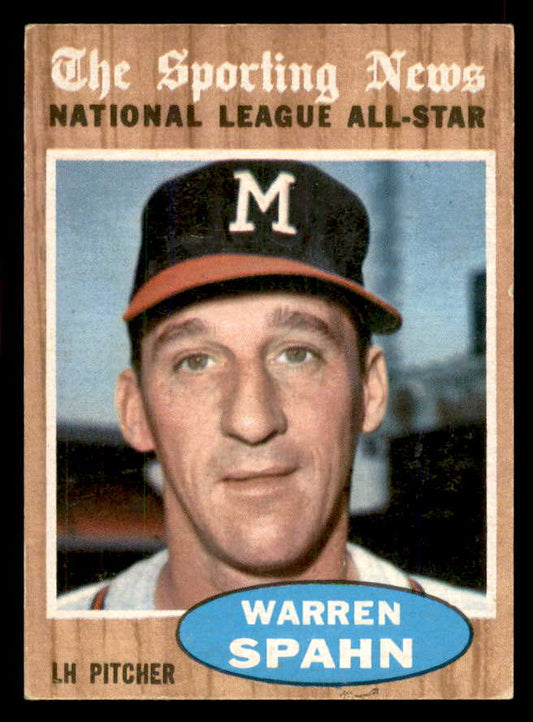 1962 Topps Baseball #399 Warren Spahn A.S. Braves EX-MT 565732