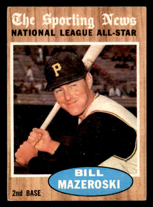 1962 Topps Baseball #391 Bill Mazeroski A.S. Pirates EX-MT 565734