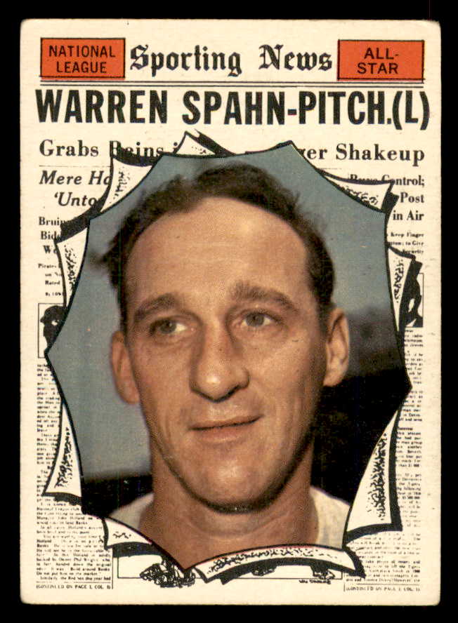 1961 Topps Baseball #589 Warren Spahn A.S. Braves VG-EX 565744