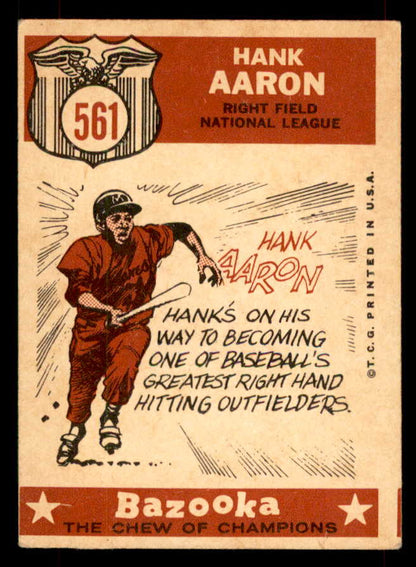 1959 Topps Baseball #561 Hank Aaron A.S. Braves VG-EX 565745