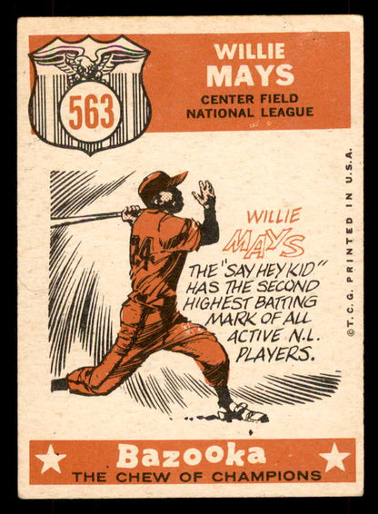 1959 Topps Baseball #563 Willie Mays A.S. Giants EX 565746