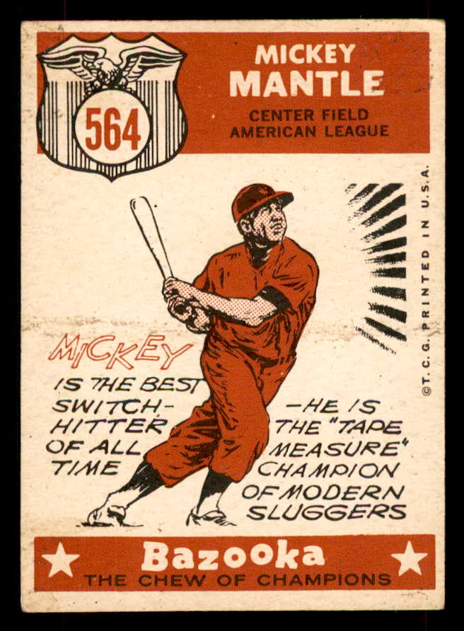 1959 Topps Baseball #564 Mickey Mantle A.S. Yankees VG-EX 565747