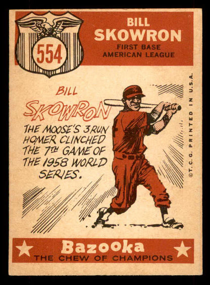 1959 Topps Baseball #554 Bill Skowron A.S. Yankees EX-MT 565750