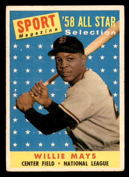 1958 Topps Baseball #486 Willie Mays A.S. Giants VG-EX 565755