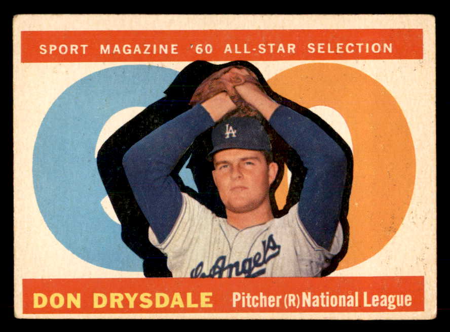 1960 Topps Baseball #570 Don Drysdale A.S. Dodgers VG-EX 565757