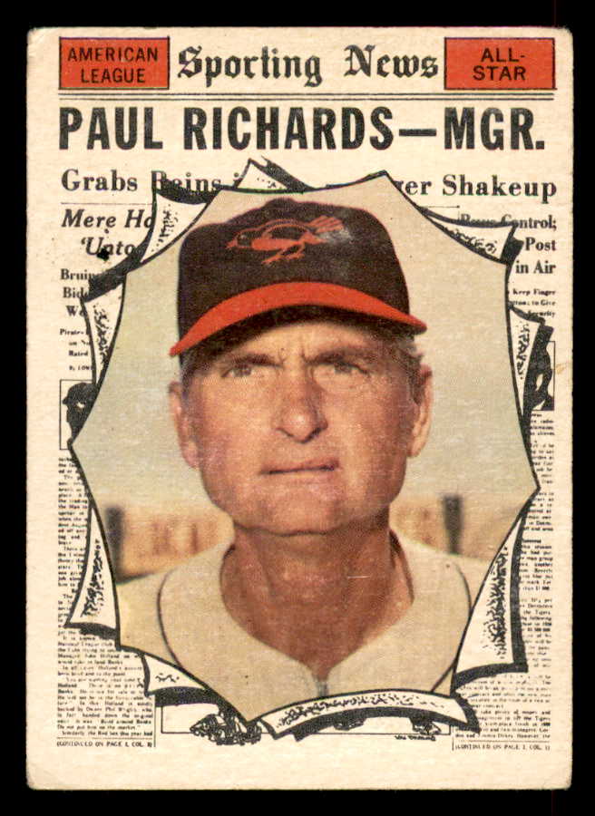 1961 Topps Baseball #566 Paul Richards A.S. Orioles VG 565769
