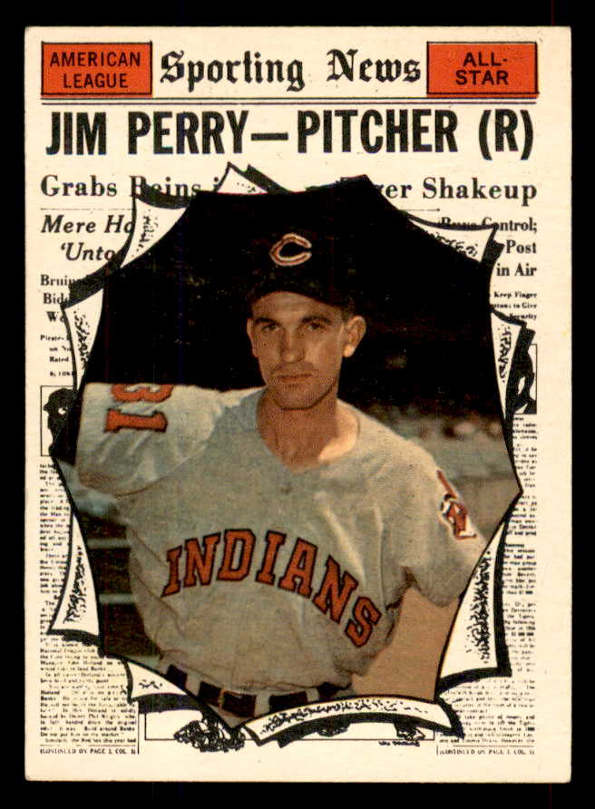 1961 Topps Baseball #584 Jim Perry A.S. Indians EX-MT 565770