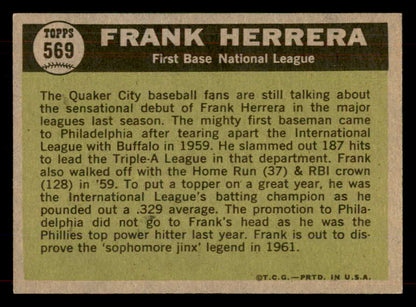 1961 Topps Baseball #569 Frank Herrera A.S. Phillies EX-MT 565771