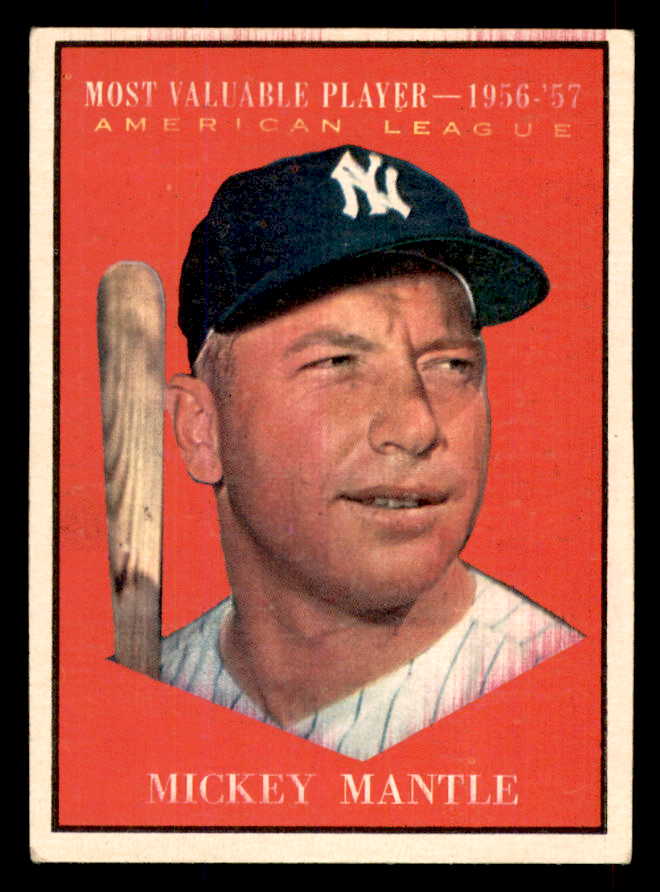1961 Topps Baseball #475 Mickey Mantle MVP Yankees VG-EX 565779