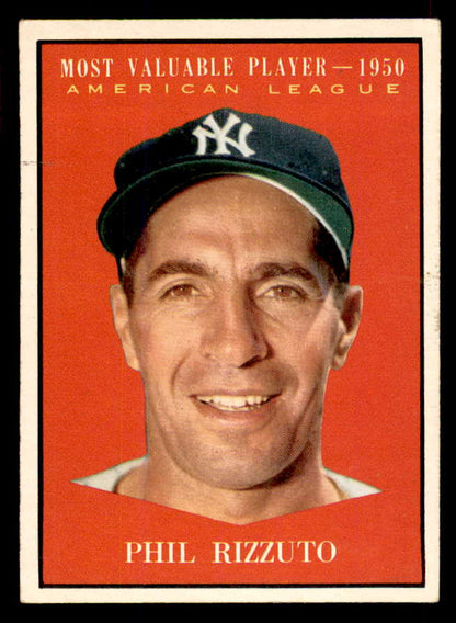 1961 Topps Baseball #471 Phil Rizzuto MVP Yankees EX-MT 565781