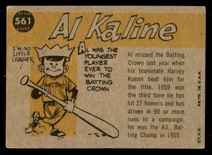 1960 Topps Baseball #561 Al Kaline A.S. Tigers VG-EX 565786