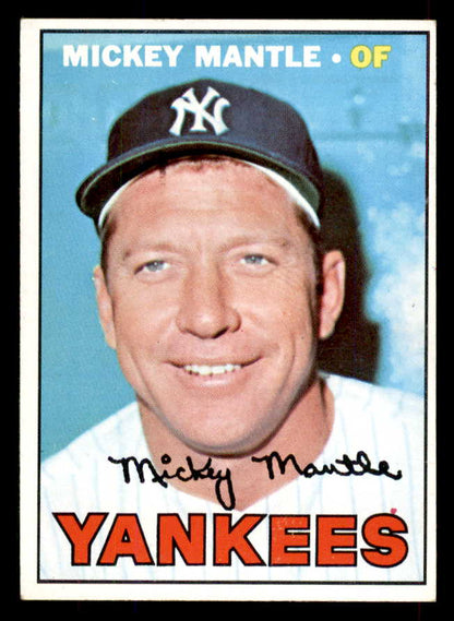 1967 Topps Baseball #150 Mickey Mantle Yankees VG trimmed 565794