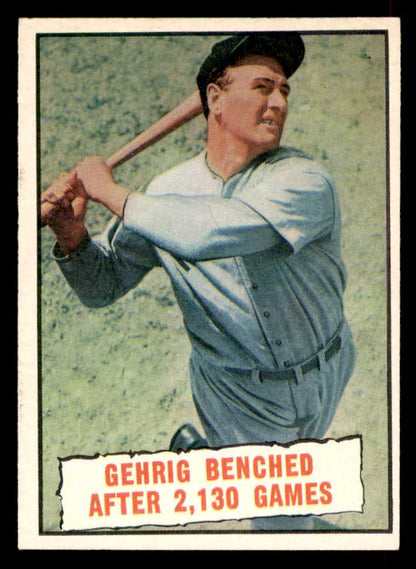 1961 Topps Baseball #405 Lou Gehrig Yankees EX-MT 565804