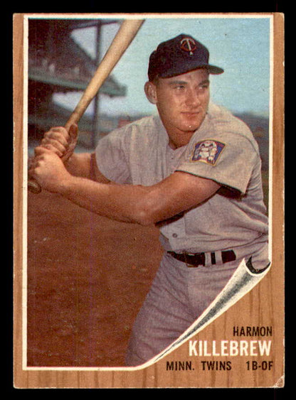1962 Topps Baseball # 70 Harmon Killebrew Twins VG-EX 565816