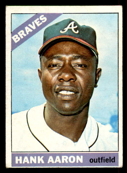 1966 Topps Baseball #500 Hank Aaron Braves VG-EX 565821