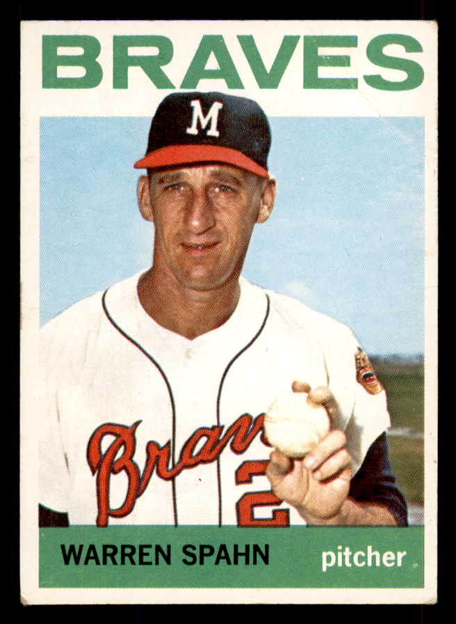 1964 Topps Baseball #400 Warren Spahn Braves VG 565837
