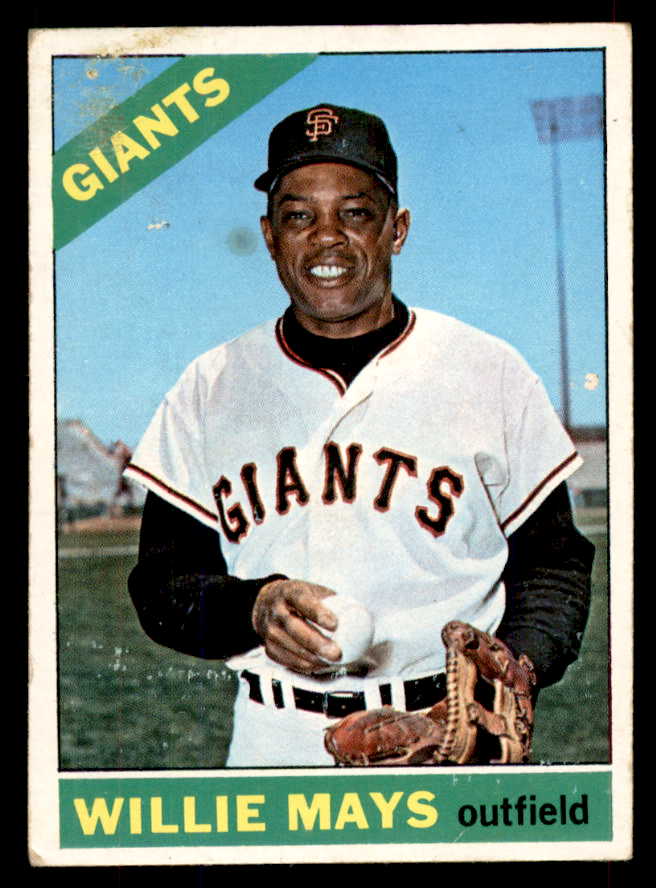 1966 Topps Baseball #  1 Willie Mays Giants VG 565842
