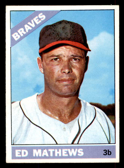 1966 Topps Baseball #200 Eddie Mathews Braves EX 565846