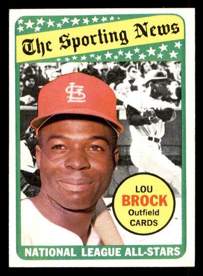 1969 Topps Baseball #428 Lou Brock A.S. Cardinals VG 565862