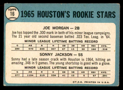 1965 Topps Baseball # 16 Joe Morgan Astros VG 565868