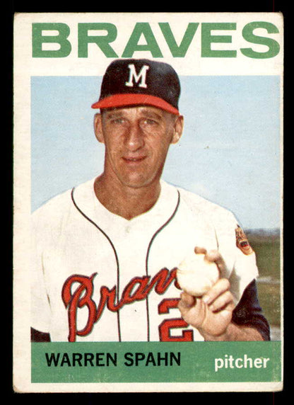 1964 Topps Baseball #400 Warren Spahn Braves VG 565870