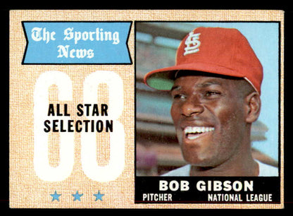 1968 Topps Baseball #378 Bob Gibson A.S. Cardinals EX-MT 565875