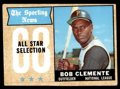1968 Topps Baseball #374 Roberto Clemente A.S. Pirates EX 565878