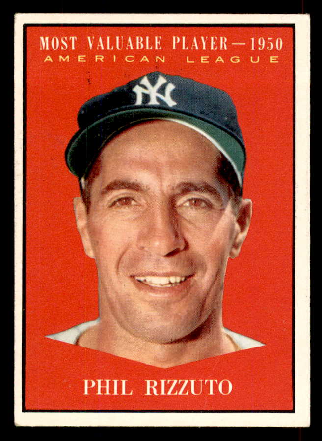 1961 Topps Baseball #471 Phil Rizzuto MVP Yankees VG 565886