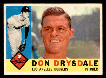1960 Topps Baseball #475 Don Drysdale Dodgers VG 565890