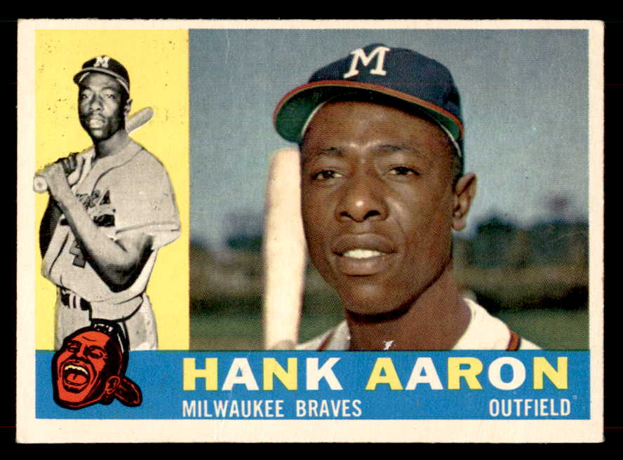 1960 Topps Baseball #300 Hank Aaron Braves VG 565891