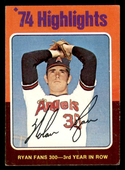 1975 Topps Baseball #  5 Nolan Ryan HL Angels VG 565894