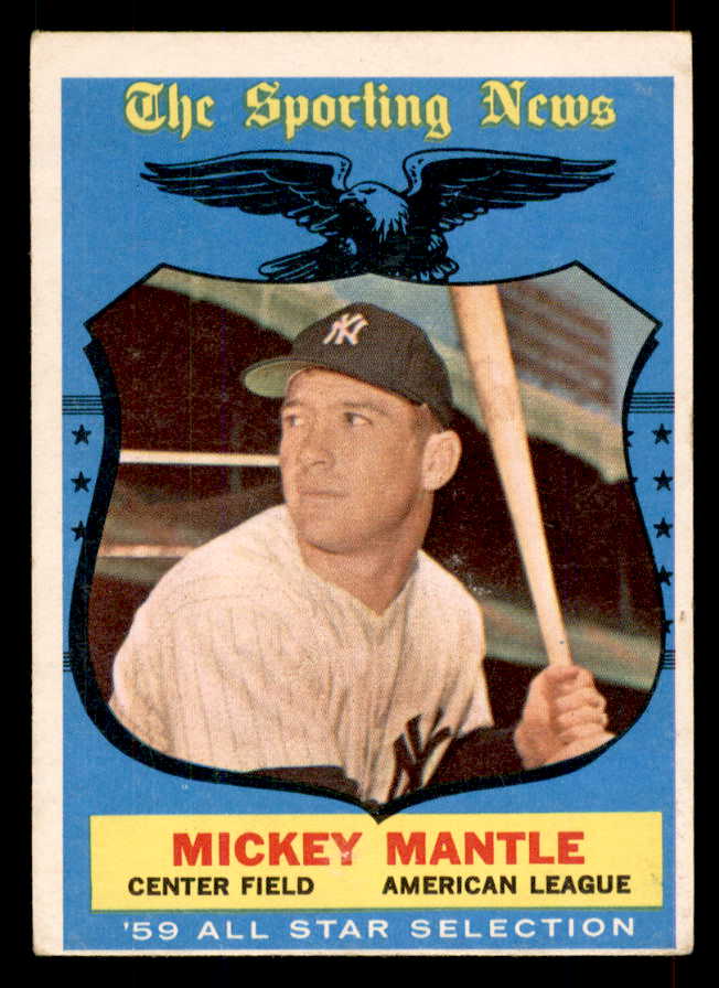 1959 Topps Baseball #564 Mickey Mantle A.S. Yankees VG 565910